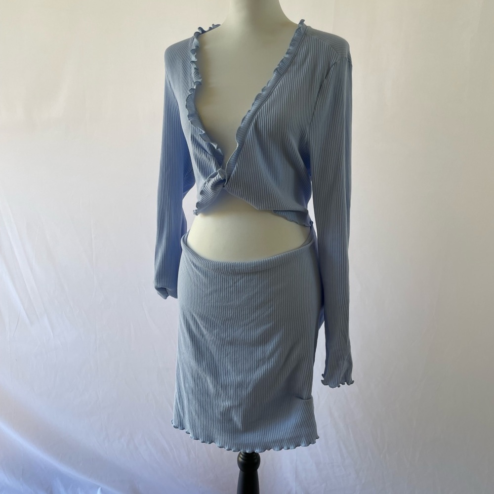 Front Cutout Light Blue Mini Dress, Fashion Nova, 3X